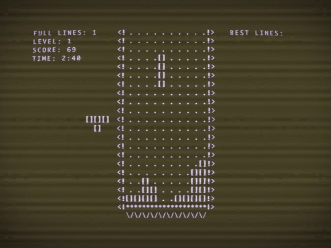 Phiên bản đầu tiên của tựa game Tetris